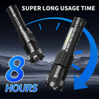 6-IN-1 ZOOM FLASHLIGHT! 200M BEAM & USB-C FAST CHARGE | 3 MAIN MODES + 3 COB SIDELIGHTS | POWER DISPLAY & PORTABLE BATTERY PACK | PERFECT for CAMPING & EMERGENCIES! Strong Flashlight High Lumen